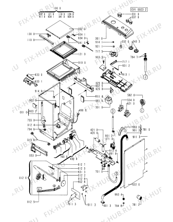 Схема №2 AWG 650 WP с изображением Декоративная панель для стиралки Whirlpool 481245319482