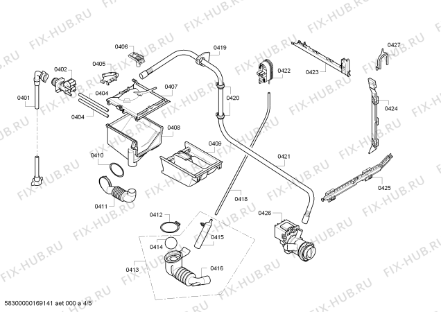 Схема №3 WM08B060HK IQ100 с изображением Наклейка для стиральной машины Siemens 00628237