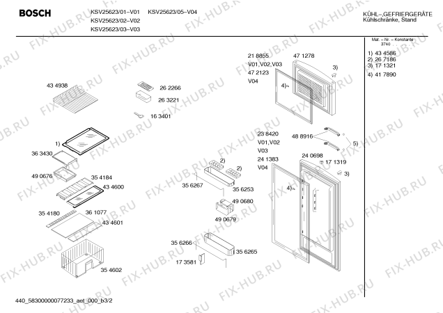 Взрыв-схема холодильника Bosch KSV25623 A + - Схема узла 02