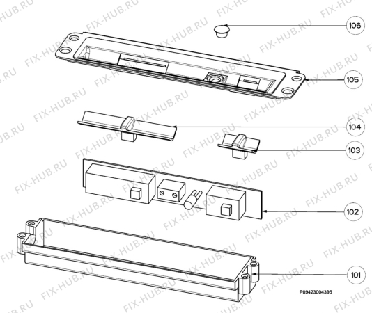 Взрыв-схема вытяжки Electrolux EFP60033X - Схема узла Section 2