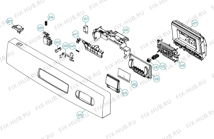 Взрыв-схема посудомоечной машины Asko D5900 XL SE   -vit (339049, DW70.C) - Схема узла 06