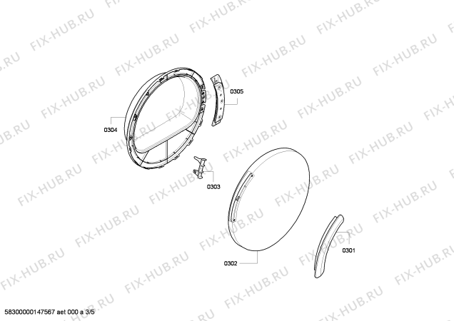 Схема №1 WTE8430SGB с изображением Рамка для сушилки Bosch 00663188