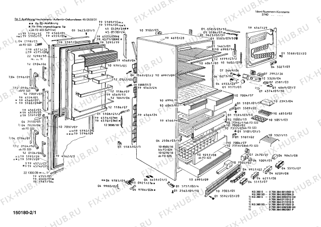 Схема №1 0700364051 KG360SD с изображением Клапан для холодильника Bosch 00107005