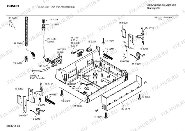 Схема №4 SGS4450FF с изображением Вкладыш в панель для посудомойки Bosch 00364838