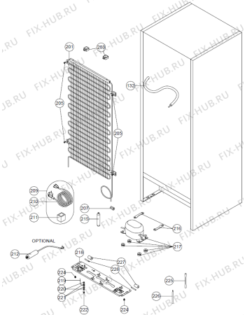 Схема №1 F21851S (377474, ZOS29664) с изображением Вапорайзер для холодильной камеры Gorenje 429384