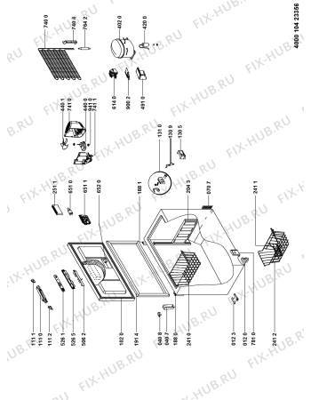 Схема №1 WH4014 A+ ET с изображением Фитинг для холодильной камеры Whirlpool 481010364506