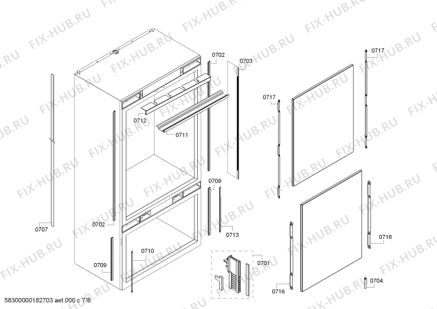 Схема №4 RB472301 Gaggenau с изображением Модуль управления для холодильника Bosch 11004210