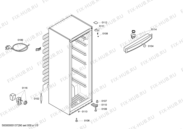 Схема №1 CE207N40 с изображением Клапан для холодильной камеры Bosch 00448338