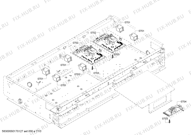 Схема №5 PRL486GDH с изображением Боковая часть корпуса для духового шкафа Bosch 00689504