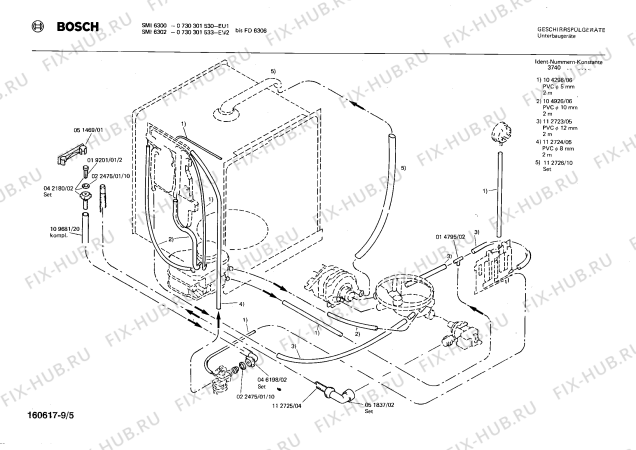 Схема №2 0730301006 SMI6310 с изображением Рамка для посудомоечной машины Bosch 00082895