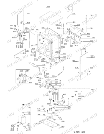 Схема №3 ADP 532 WH с изображением Панель для электропосудомоечной машины Whirlpool 481244010621