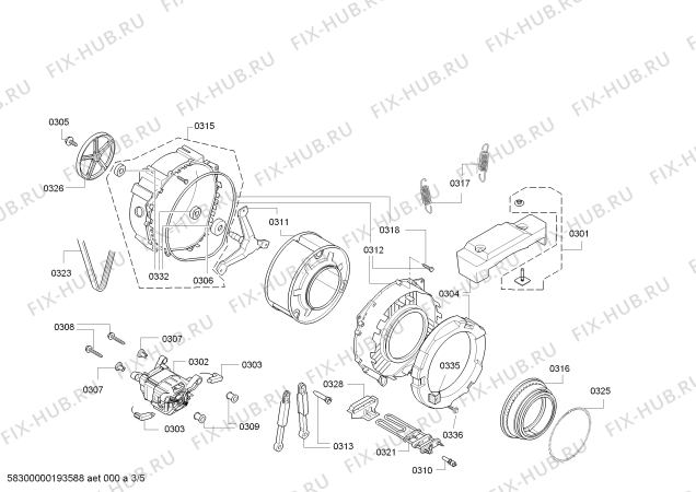 Схема №4 WLG20160BY Maxx 5 с изображением Панель управления для стиральной машины Bosch 00794354