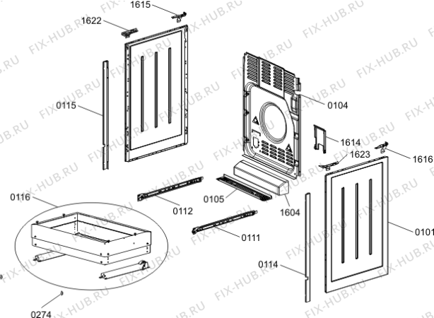 Взрыв-схема плиты (духовки) Asko CC962618W-400V (728743, FR614F-AEEQ2) - Схема узла 02