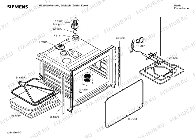 Схема №3 HE28059 с изображением Панель управления для плиты (духовки) Siemens 00431736