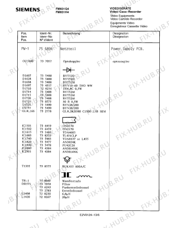 Схема №4 FM631Q4 с изображением Инструкция по эксплуатации для телевизора Siemens 00530647