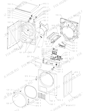 Схема №1 TK NOVA 84B DI с изображением Модуль (плата) для стиралки Whirlpool 481010614873