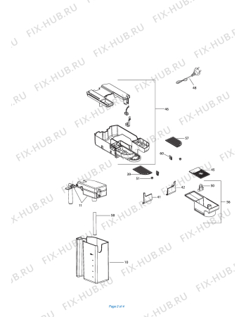 Схема №1 EN690.T EX:1 с изображением Обшивка для электрокофемашины DELONGHI 5332288700
