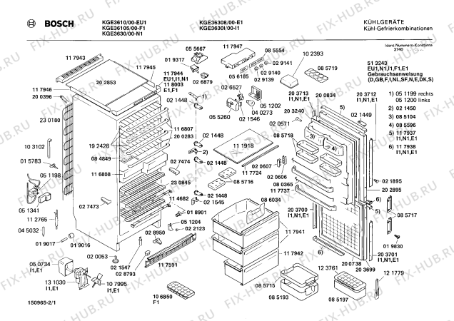 Схема №1 KGEDD695 2576.E с изображением Переключатель для холодильной камеры Bosch 00026879