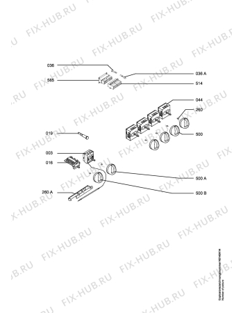 Взрыв-схема плиты (духовки) Aeg E30000-3-M - Схема узла Functional parts