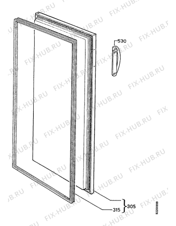 Взрыв-схема холодильника Marijnen CM2600SF - Схема узла Door 003