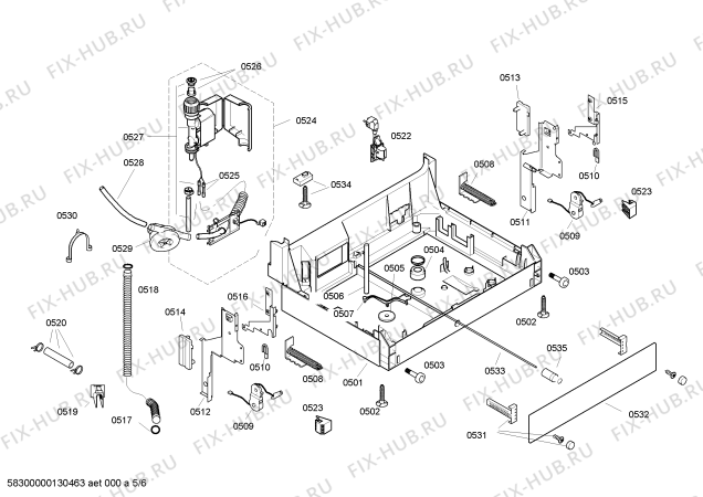 Схема №2 SGU45M25EU с изображением Панель управления для посудомойки Bosch 00665346