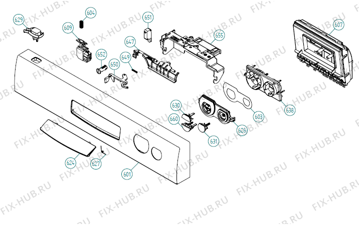 Взрыв-схема посудомоечной машины Asko D5112 XL NO   -White Bi (338901, DW70.1) - Схема узла 06