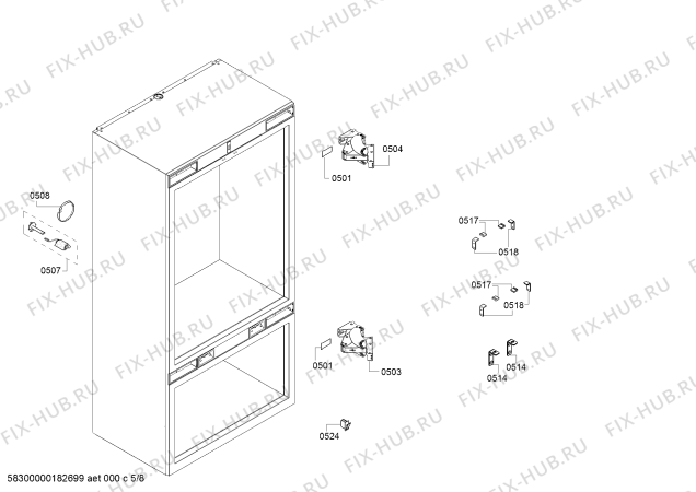 Схема №3 T30BB810SS с изображением Панель для холодильной камеры Bosch 11021909
