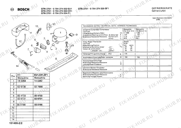 Взрыв-схема холодильника Bosch 0704274032 GTN2701 - Схема узла 02