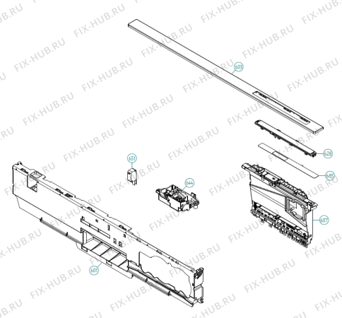 Взрыв-схема посудомоечной машины Asko D5545 FI NO   -Titanium (354392, DW90.2) - Схема узла 06