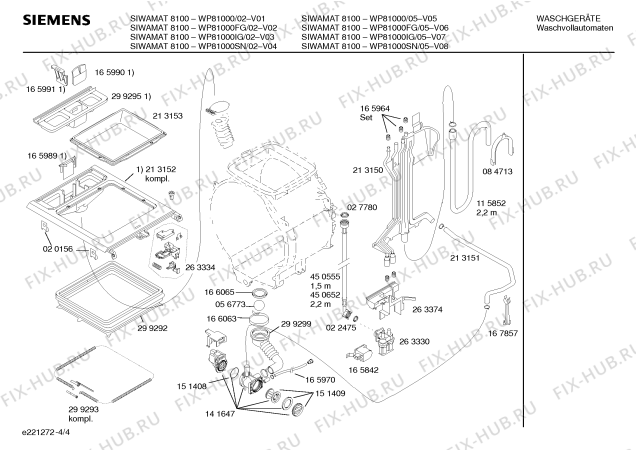 Схема №1 WP81200SN SIWAMAT 8120 с изображением Вкладыш для стиралки Siemens 00167348