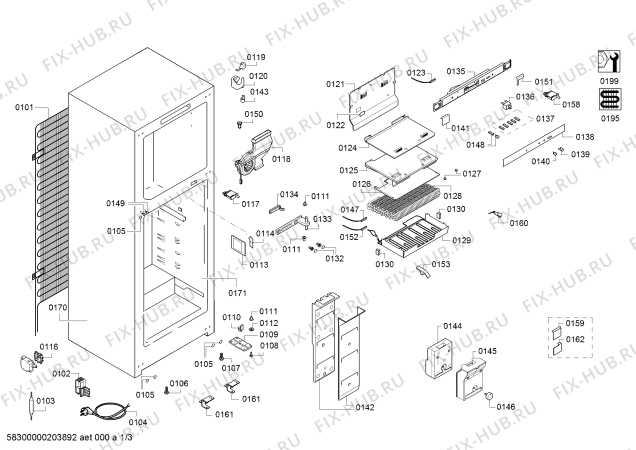 Схема №1 KDN56NI22N BOSCH с изображением Ролик для холодильника Bosch 00426102