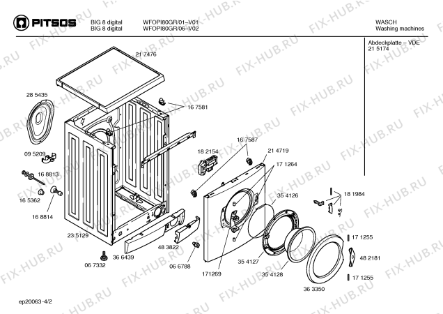Схема №3 WFOPI80GR BIG 8 digital с изображением Инструкция по эксплуатации для стиральной машины Bosch 00582752