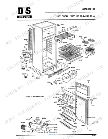 Схема №1 RD 28 SX Frigo/congelatori с изображением Микрофильтр для холодильника DELONGHI ML1156