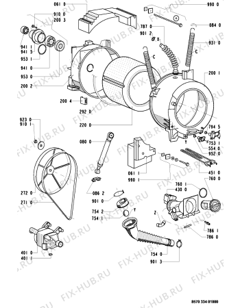 Схема №2 AWM 334 с изображением Вставка для стиралки Whirlpool 481945919496