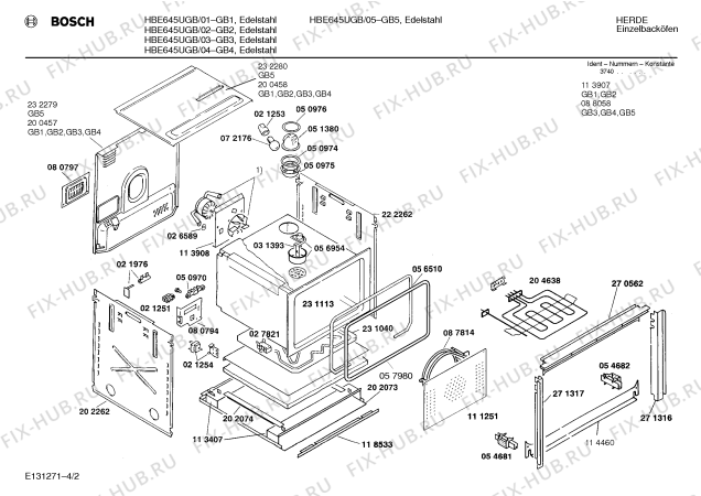 Схема №3 HB35150GB с изображением Планка для плиты (духовки) Bosch 00271317