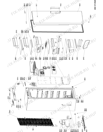 Схема №1 WVA26582 NFW с изображением Сенсорная панель для холодильной камеры Whirlpool 481010670488