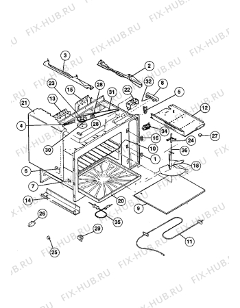 Взрыв-схема микроволновой печи Electrolux NF4076-2B - Схема узла Housing 001