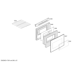 Схема №1 FSF11K20EA ASTI I BRANCO с изображением Дверь для плиты (духовки) Bosch 00475068
