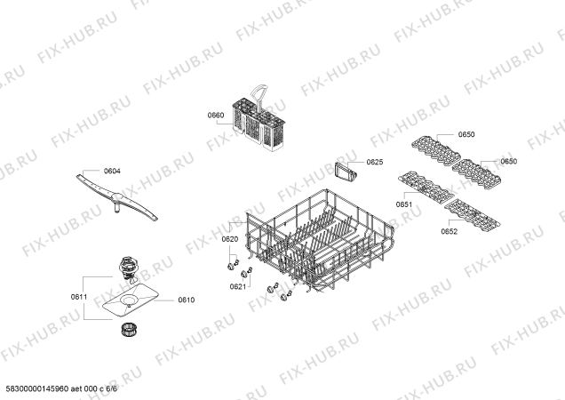 Взрыв-схема посудомоечной машины Bosch SKE63M05EU - Схема узла 06