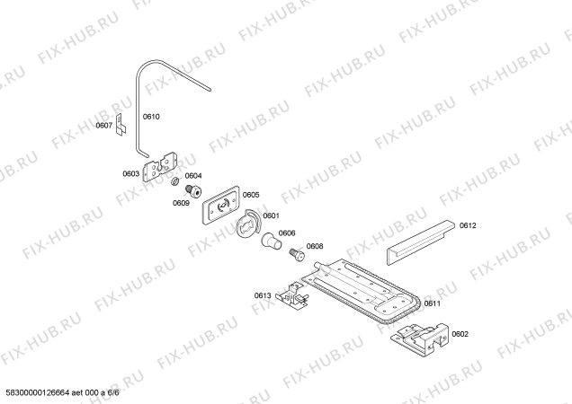 Взрыв-схема плиты (духовки) Bosch HEK14R37E9 BE303 PRETO EMB GE 127V - Схема узла 06