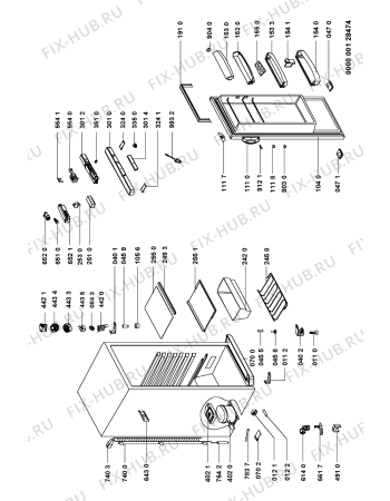 Схема №1 ARC 1750 с изображением Элемент корпуса для холодильной камеры Whirlpool 481245228459