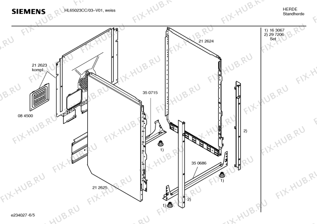 Схема №2 HL65023CC с изображением Инструкция по эксплуатации для электропечи Siemens 00580182