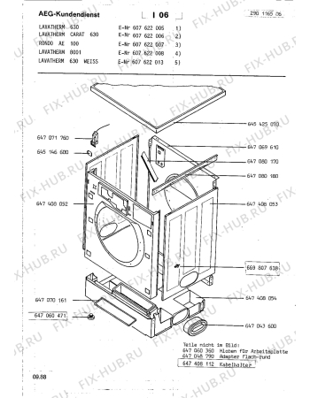 Взрыв-схема стиральной машины Aeg LTH630 WEISS - Схема узла Section1