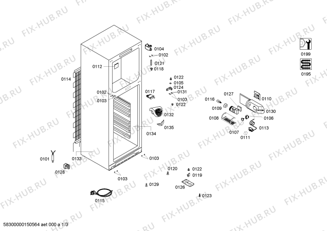 Схема №2 KDV42X04NE с изображением Дверь для холодильной камеры Bosch 00710545