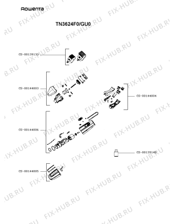 Схема №1 TN3624F0/GU0 с изображением Всякое для электроэпилятора Rowenta CS-00144803