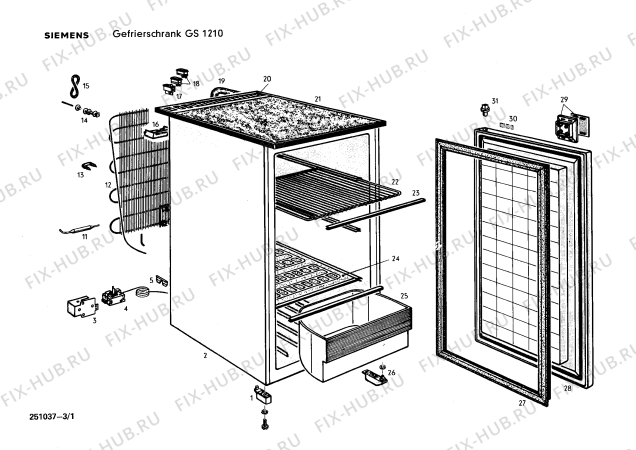 Схема №3 GS1210 с изображением Хомут для холодильника Siemens 00044512