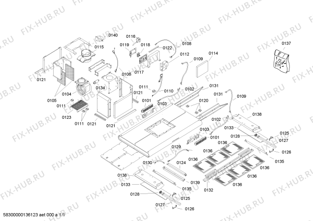 Схема №1 AI280720 с изображением Металлический жироулавливающий фильтр для электровытяжки Bosch 00667501