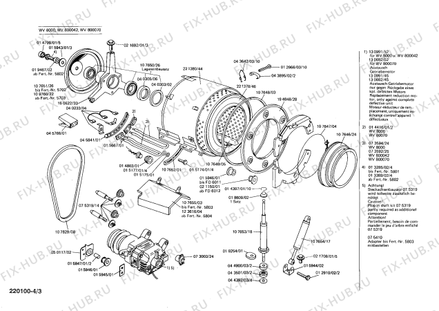 Взрыв-схема стиральной машины Siemens WV800042 SIWAMAT 800 - Схема узла 03