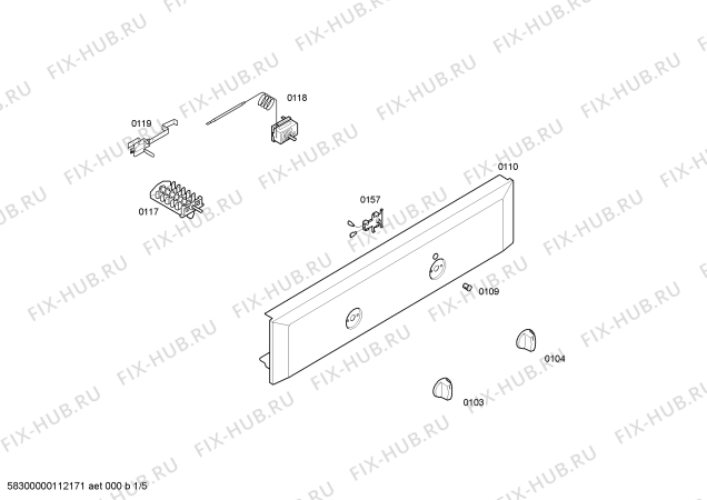 Схема №1 HBN40S350E Horno bosch indep.multif.inox s/reloj с изображением Передняя часть корпуса для электропечи Bosch 00441077