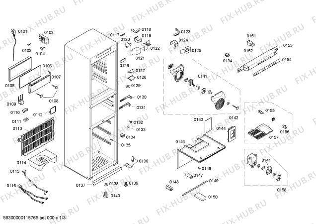 Схема №2 KK22F68TI с изображением Дверь для холодильной камеры Siemens 00243918